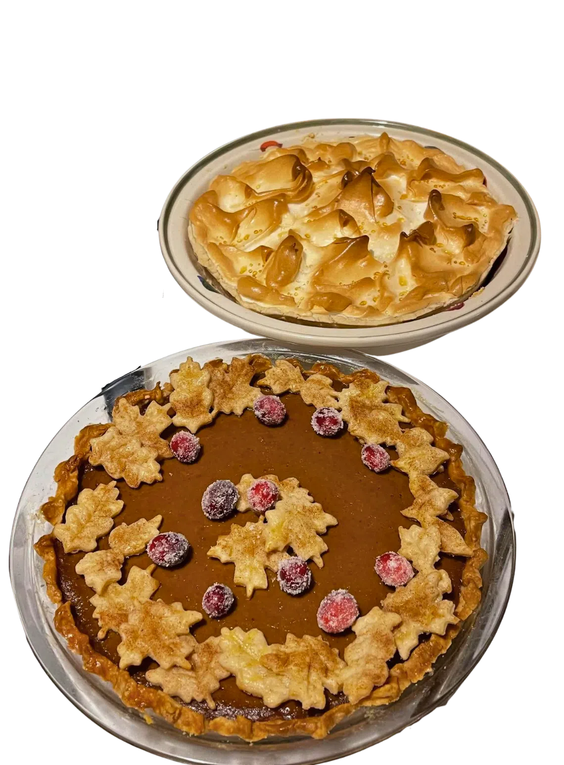 Handmade decorated pies